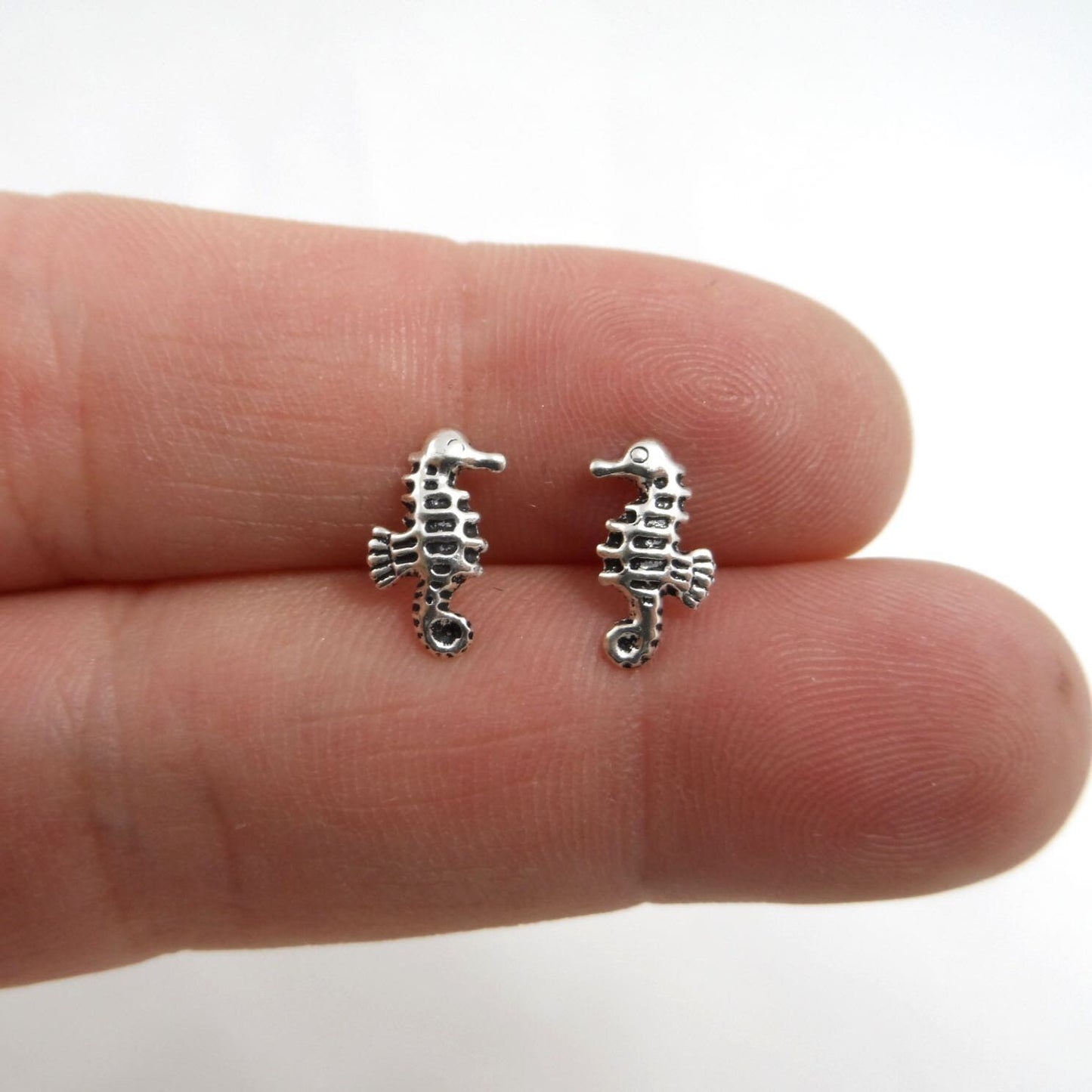 Seahorse Earrings in Sterling Silver