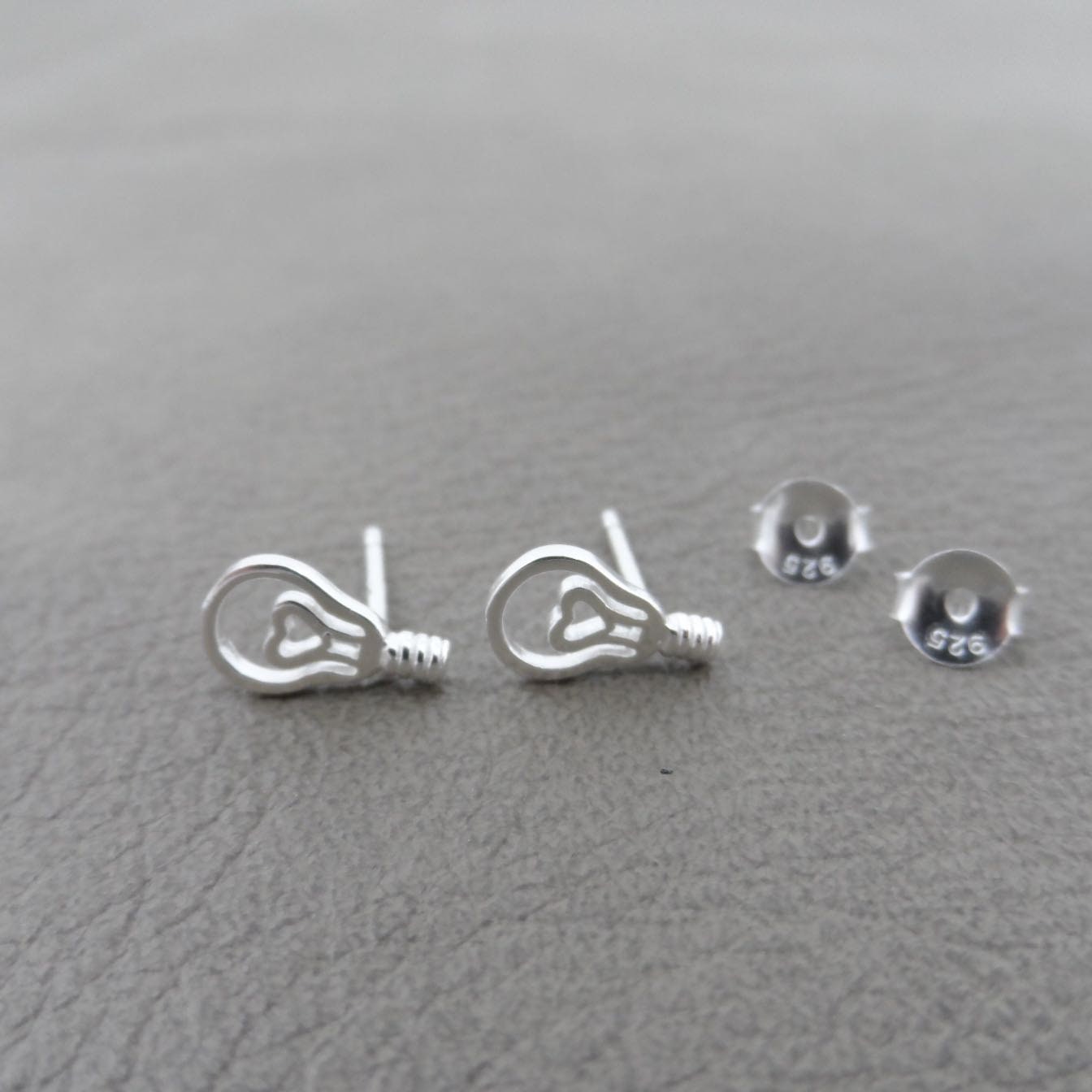 Tiny Light Bulb Earrings in Sterling Silver, Light Bulb Earrings, Tiny Studs, Cartilage Studs, Dainty Earrings, Kids Earrings, Gift for Her