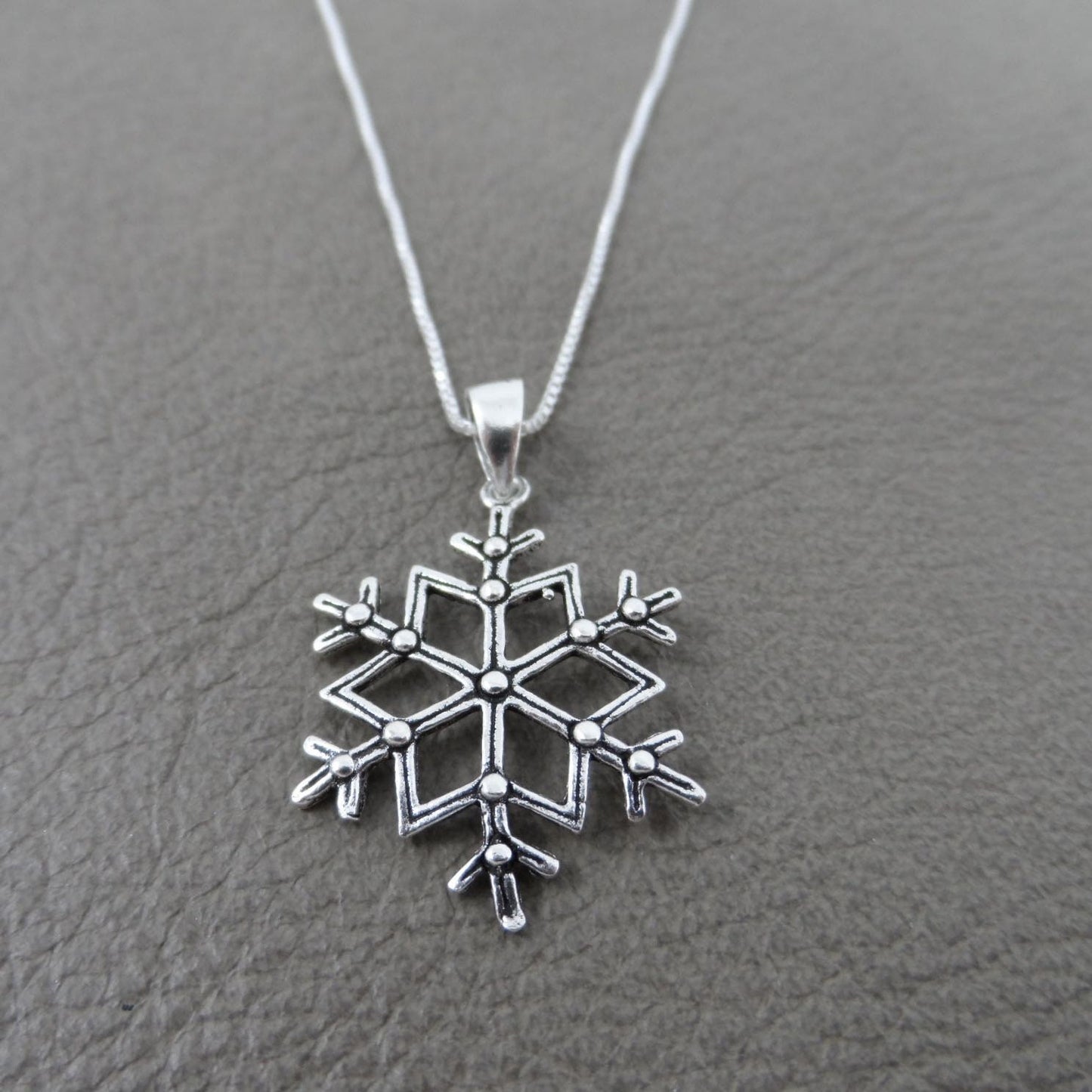 Snowflake Necklace in Sterling Silver