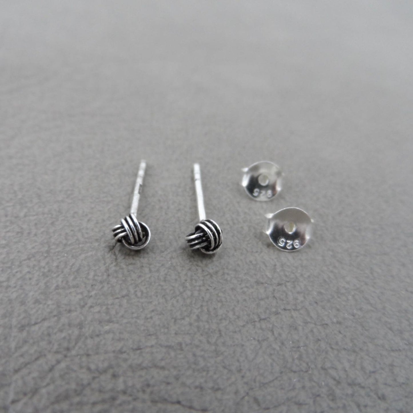 Tiny Knot Stud Earrings in Sterling Silver, Tiny Knot Earrings, Silver Knot Studs, Dainty Earrings, Minimalist Earrings, Silver Earrings