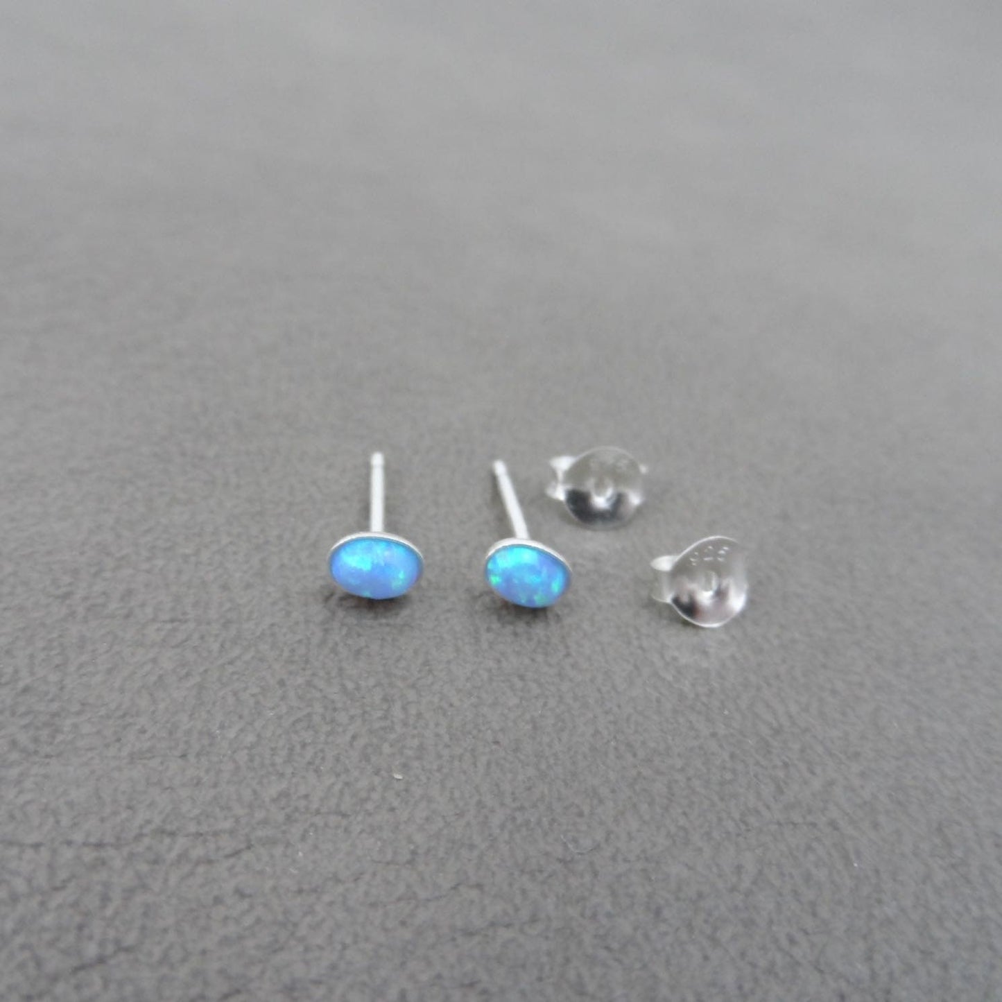 Tiny Opal Earrings in Sterling Silver, Opal Earrings, Opal Studs, Dainty Studs, Tiny Opal Studs, Dainty Earrings, Girls Earrings