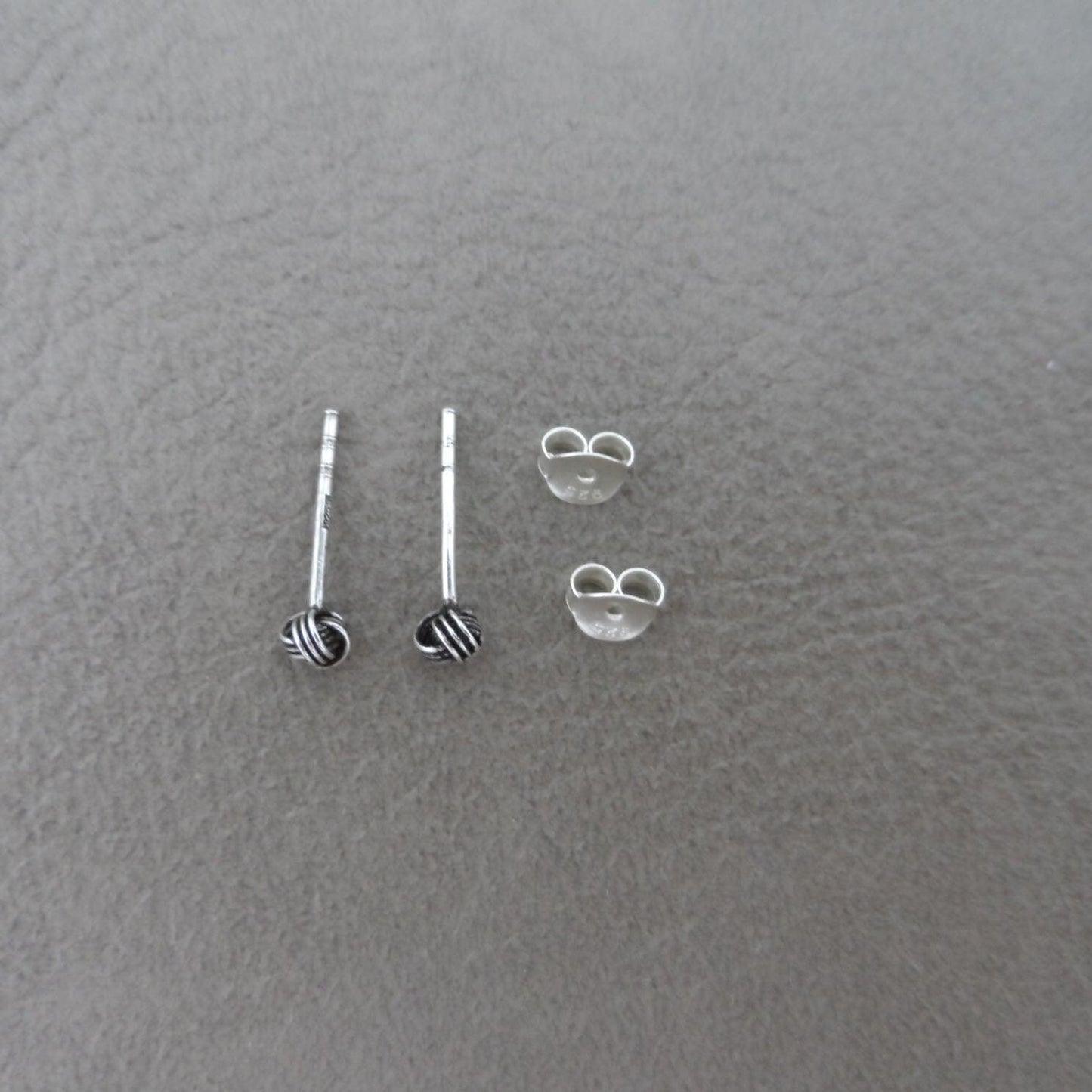 Tiny Knot Stud Earrings in Sterling Silver, Tiny Knot Earrings, Silver Knot Studs, Dainty Earrings, Minimalist Earrings, Silver Earrings
