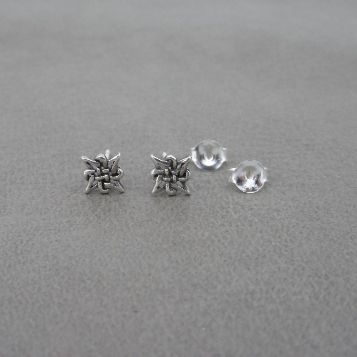Celtic Sterling Silver Earrings, Celtic Knot Earrings, Silver Celtic Studs, Dainty Earrings, Minimalist Earrings, Girls Earrings