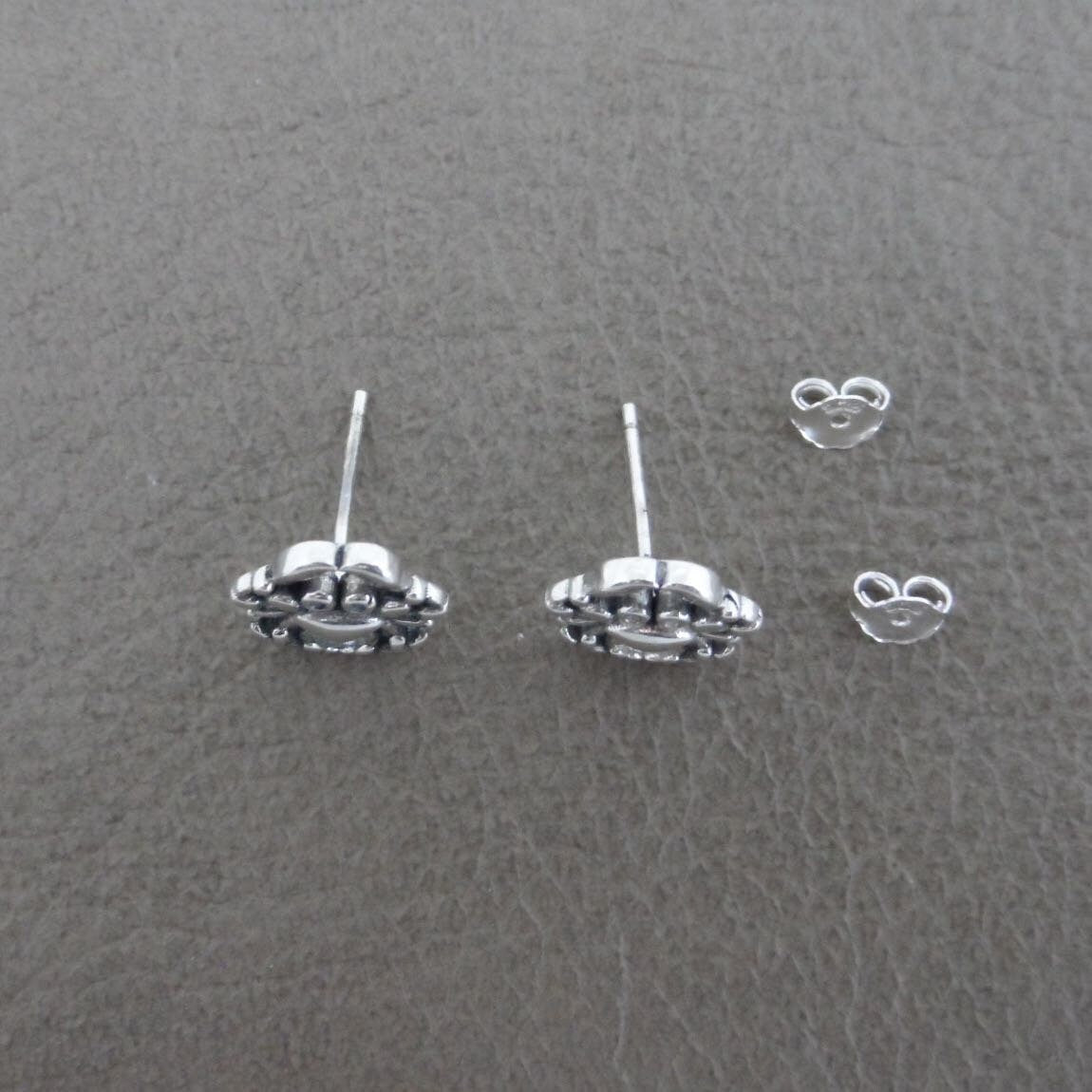 Crab Earrings in Sterling Silver