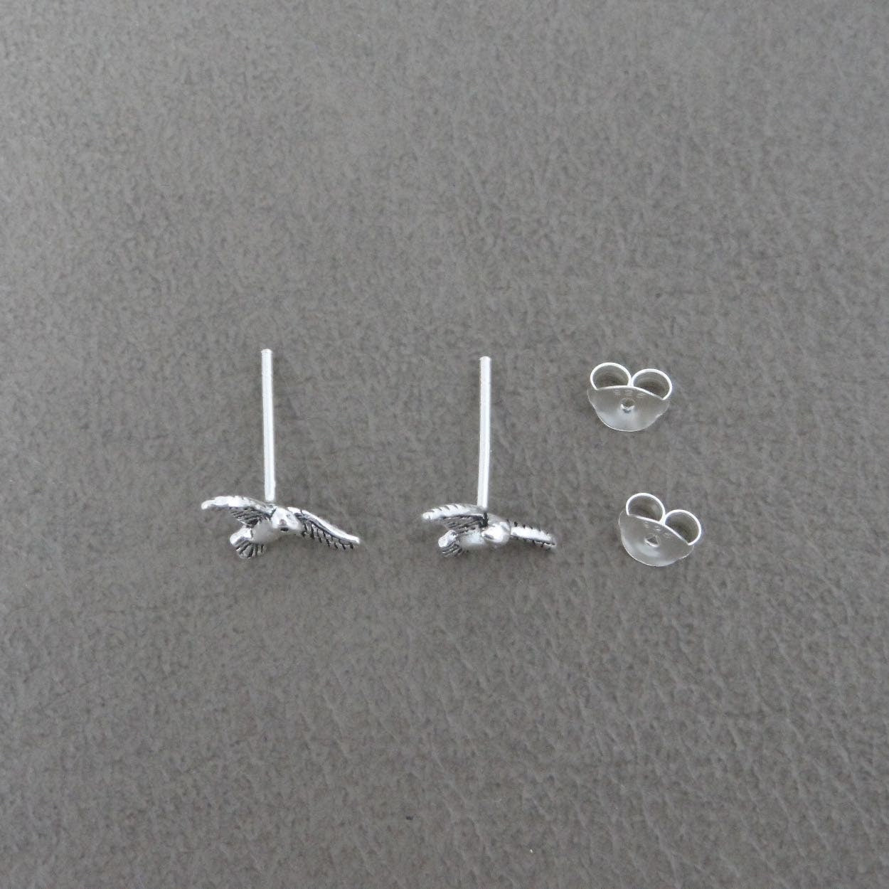 Thunderbird Earrings in Sterling Silver, Thunderbird Silver Studs, Bird Earrings, Boho Studs, Southwestern Earrings, Dainty Studs