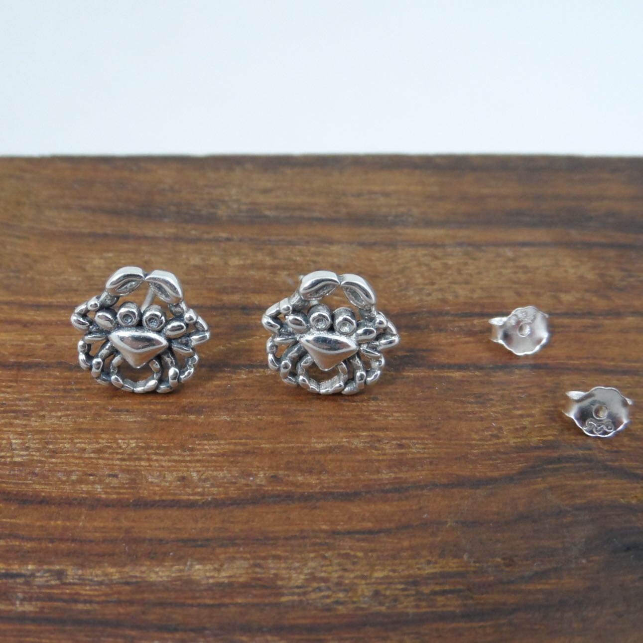 Crab Earrings in Sterling Silver