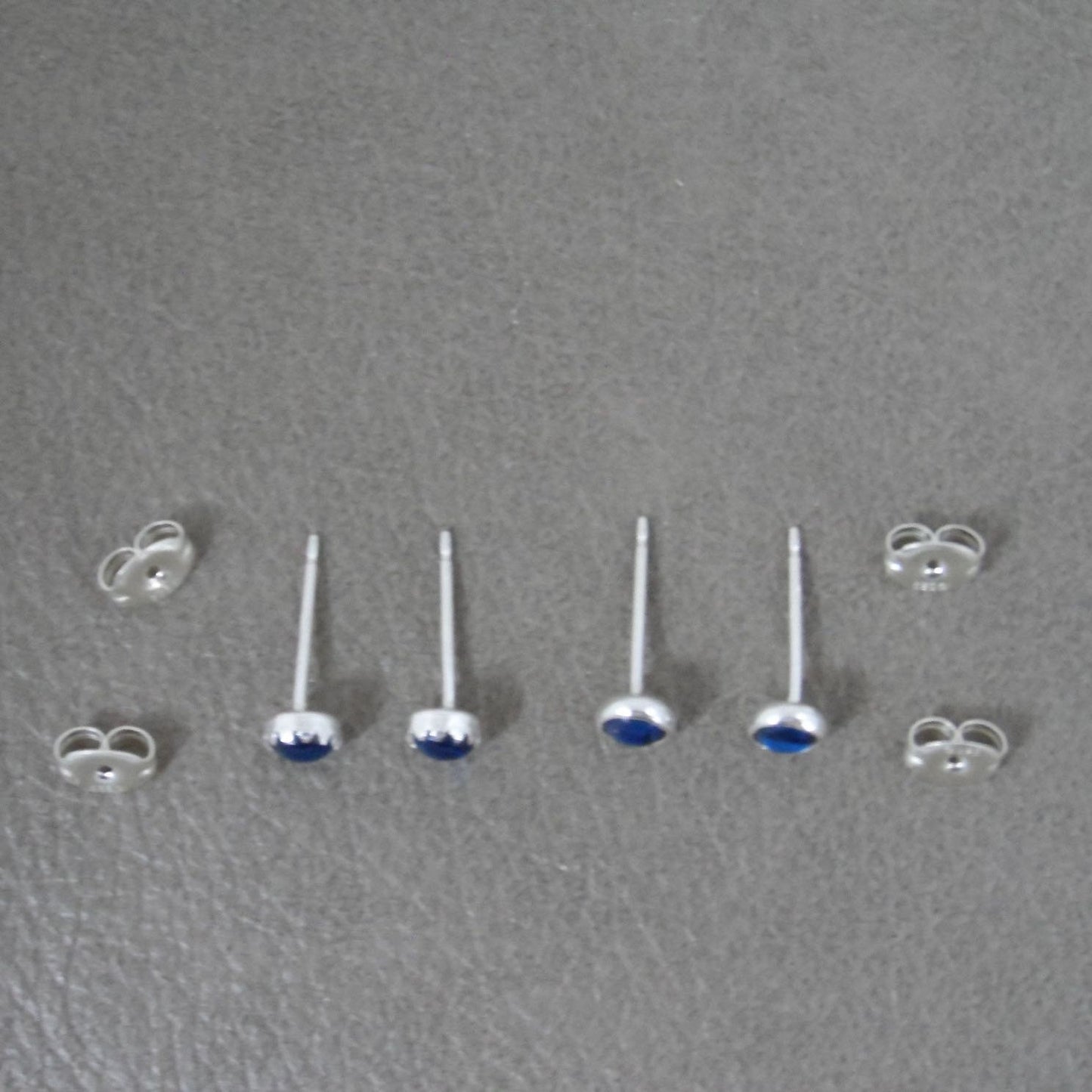 Paua Shell Sterling Silver Earrings-4mm