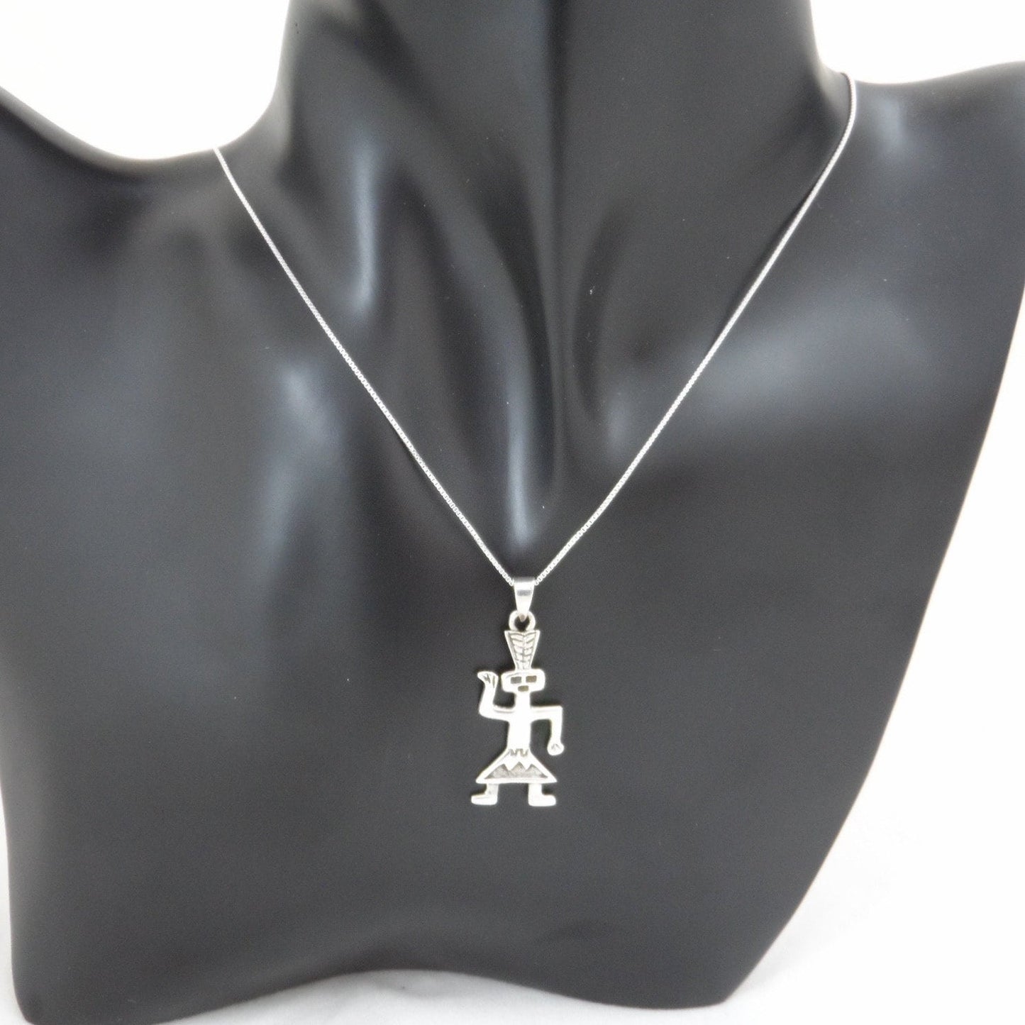 Totem Bird Necklace in Sterling Silver, Totem Necklace, Western Pendant, South Western Jewelry, Dainty Necklace, Sterling Necklace