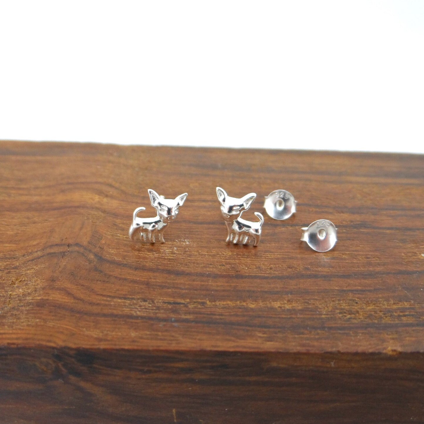 Chihuahua Dog Sterling Silver Earrings