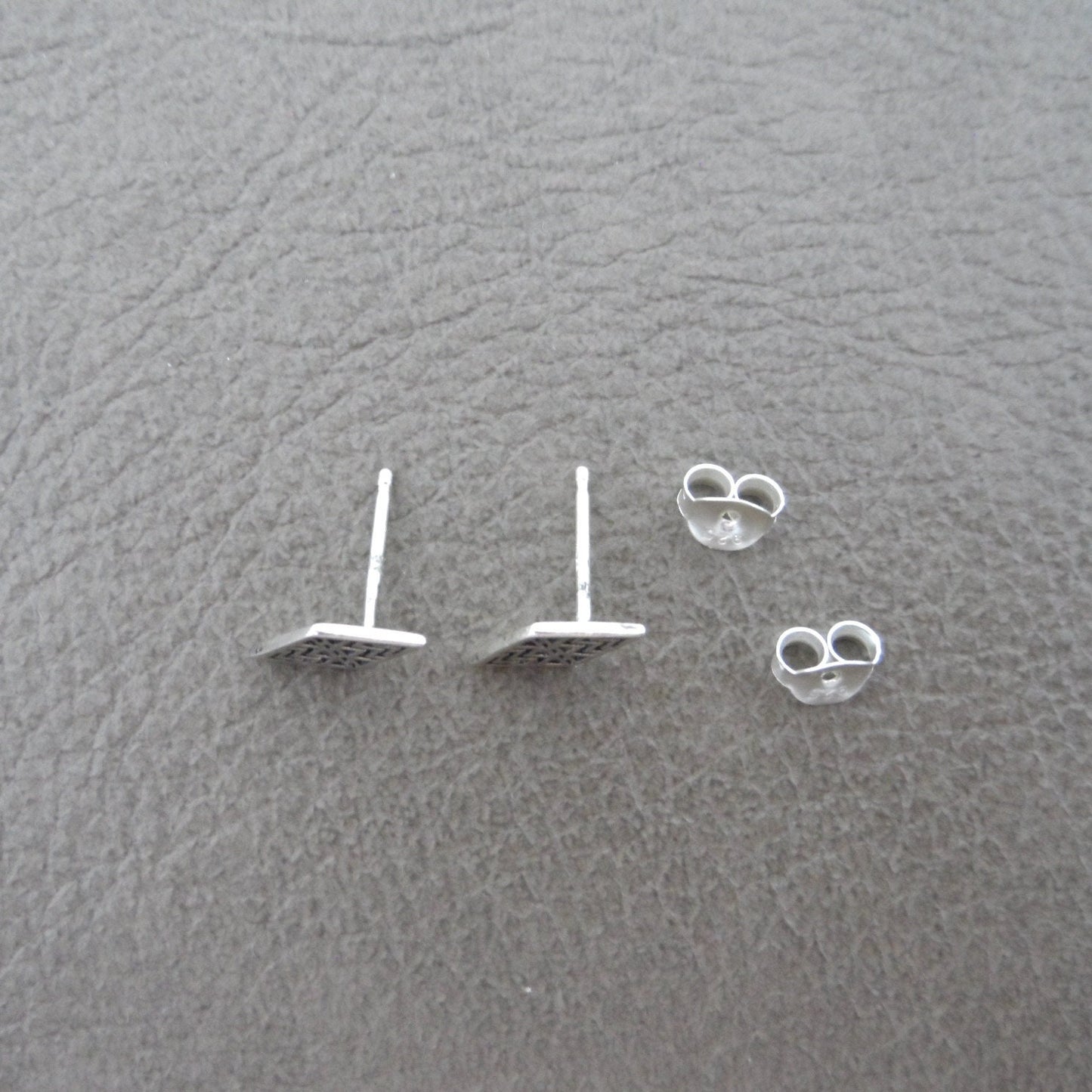 Diamond Studs in Sterling Silver