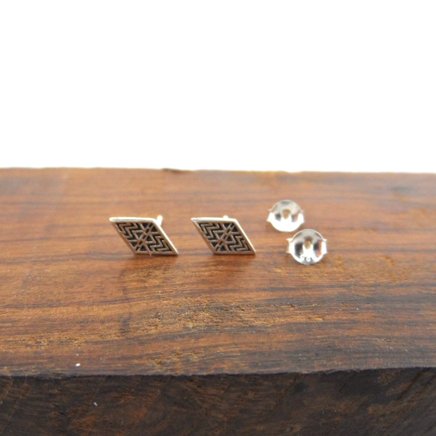 Diamond Studs in Sterling Silver