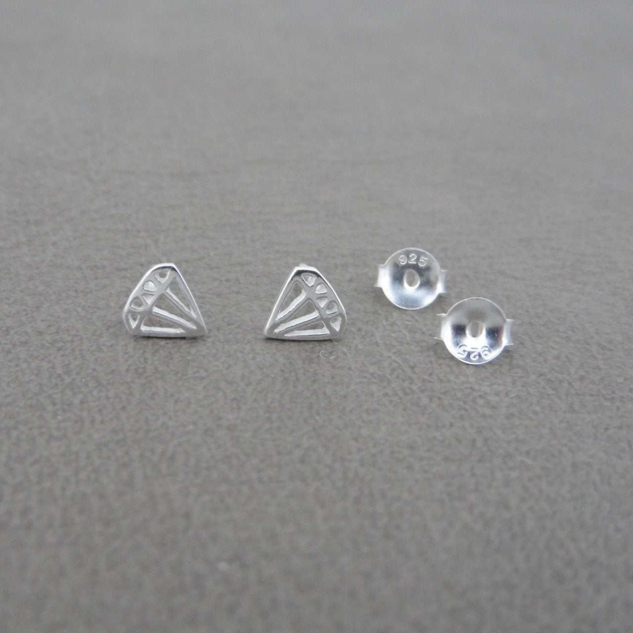 Diamond Studs in Sterling Silver