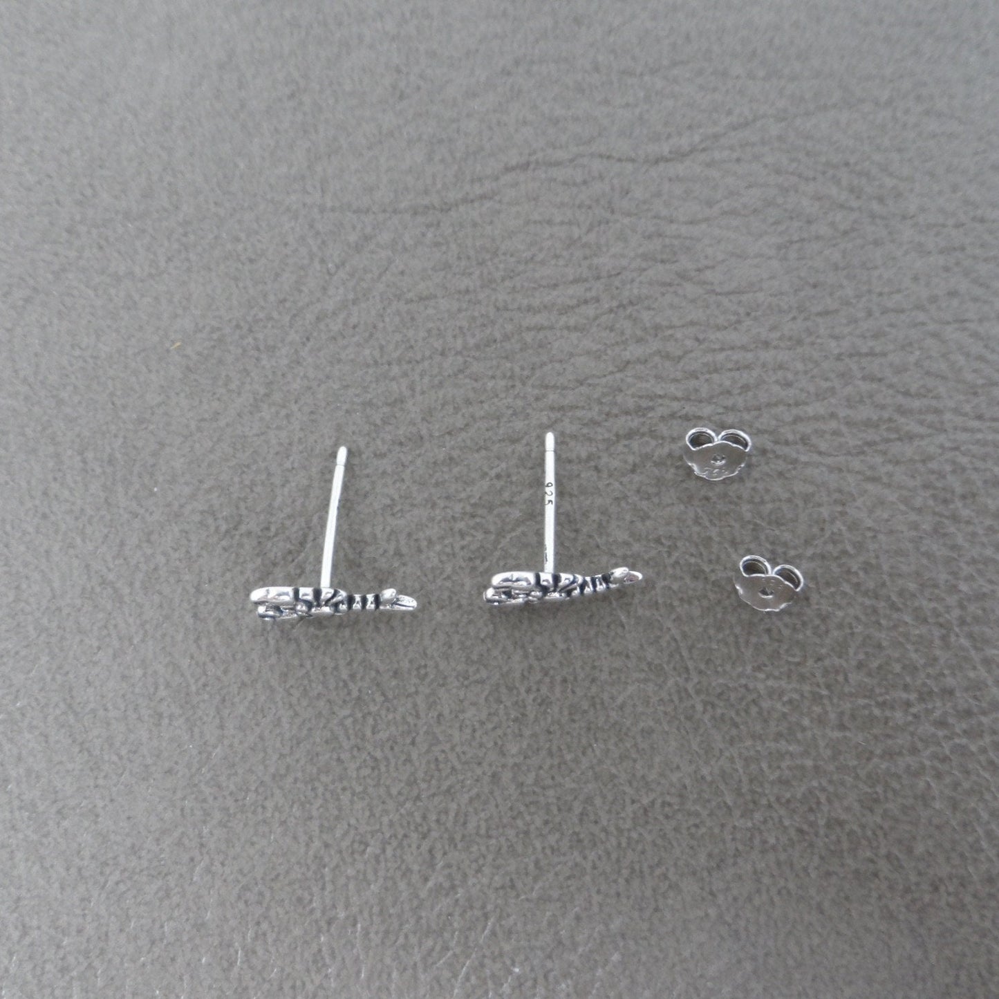 Lobster Earrings in Sterling Silver
