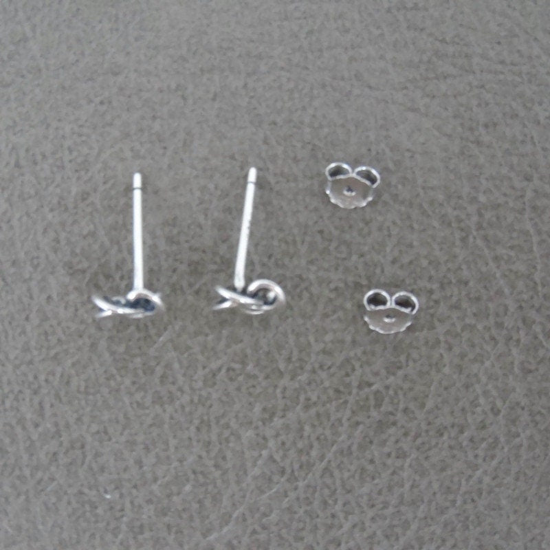Knot Earrings in Sterling Silver