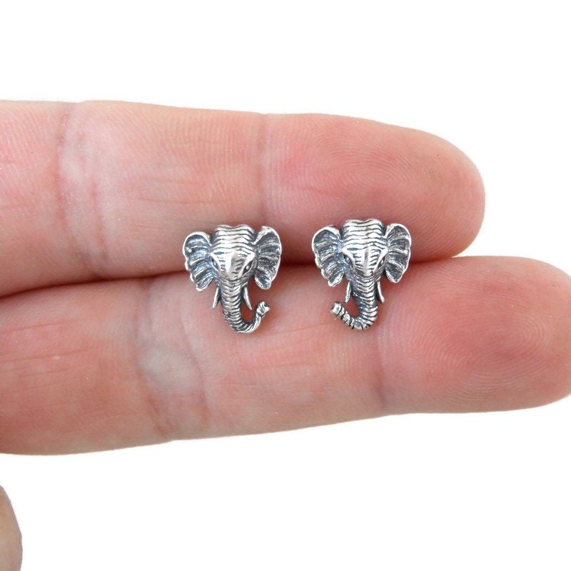 Elephant Earrings in Sterling Silver