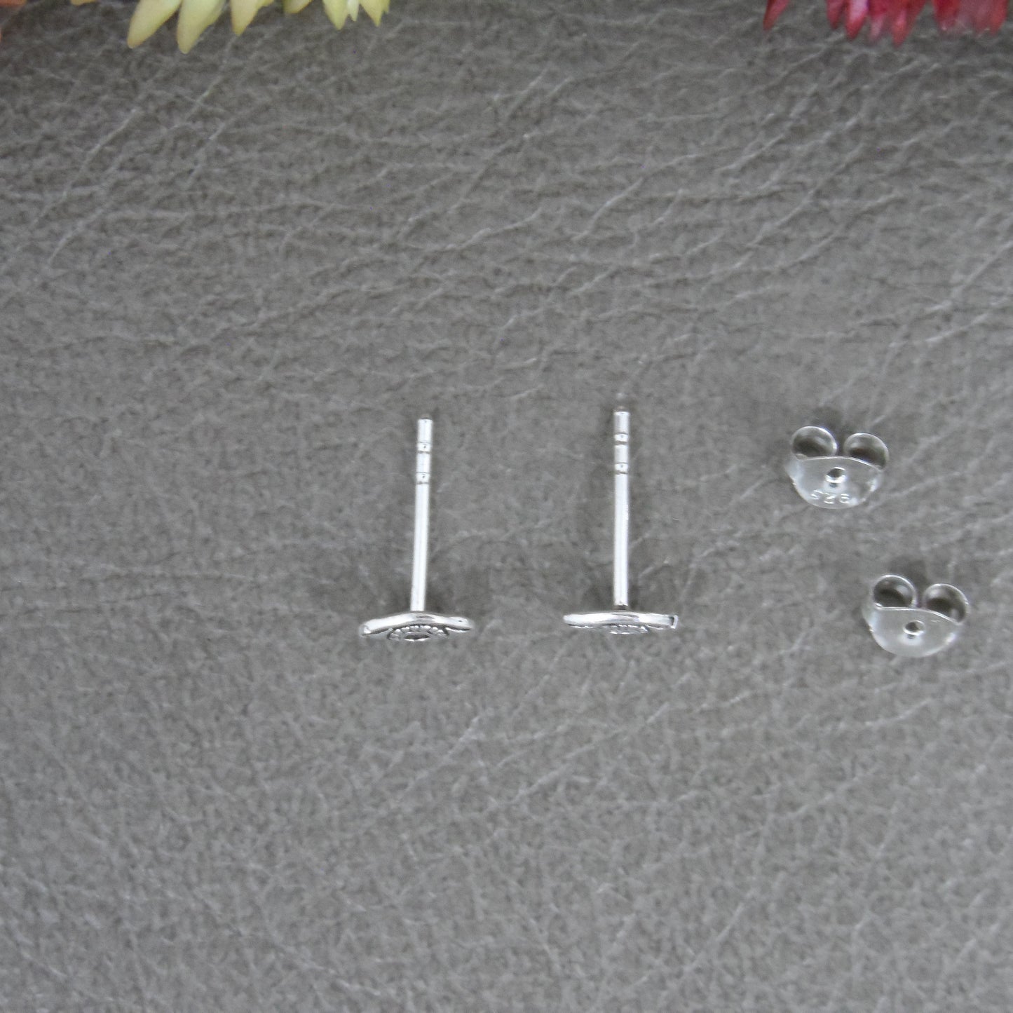 Tiny Evil Eye Earrings in Sterling Silver, All seeing Eye Jewelry, Egyptian Eye Earrings, Sterling Silver Eye Earring, Eye Jewelry
