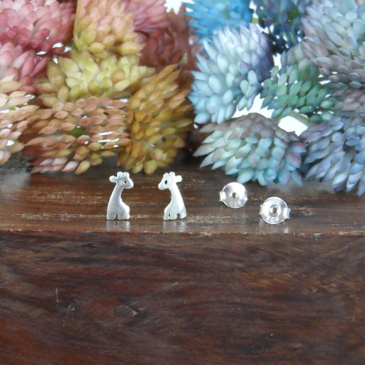 Tiny Giraffe Earrings in Sterling Silver, Giraffe Studs, Kids Earrings, Tiny Studs, Animal Earrings, Tiny Silver Earrings, Girls Earrings