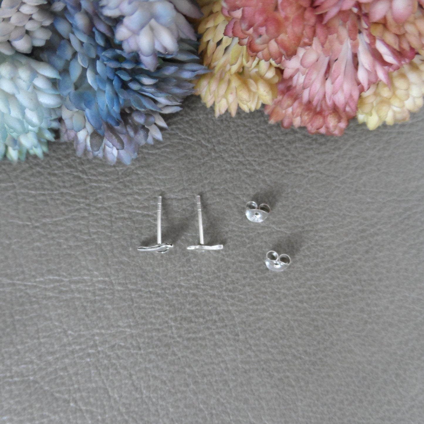 Bird Stud Earrings in Sterling Silver, Bird Earrings, Silver Bird Studs, Tiny Silver Studs, Nature Jewelry, Kids Earrings, Dainty Earrings