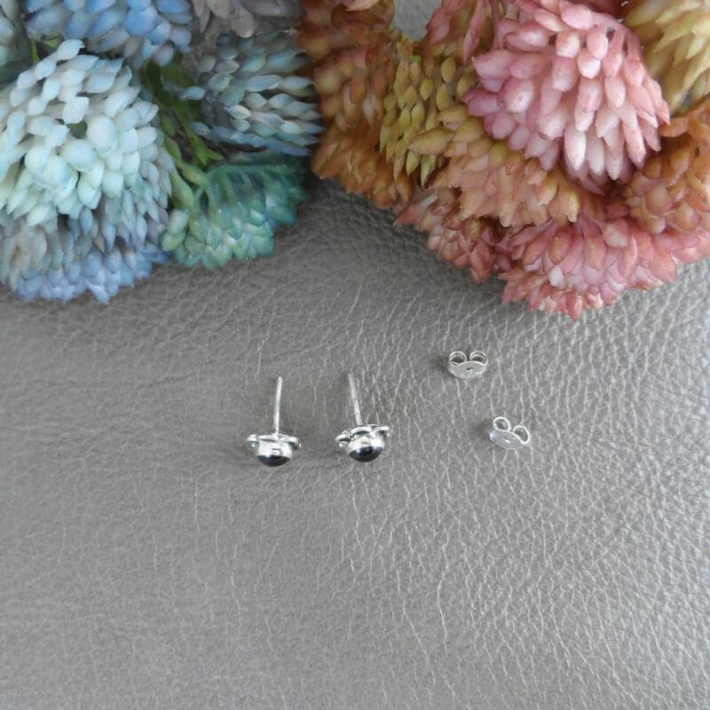 Garnet 7mm Earrings in Sterling Silver,Garnet Earrings, GarnetSilver Studs, Garnet Jewelry,Gemstone Studs,Gift for Her