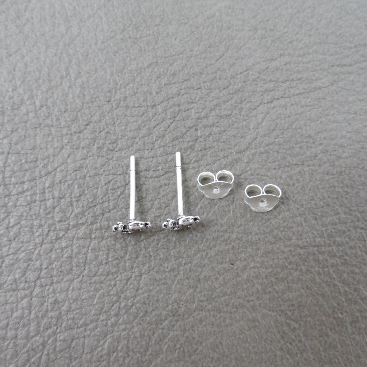 Dollar Sign Earrings in Sterling Silver