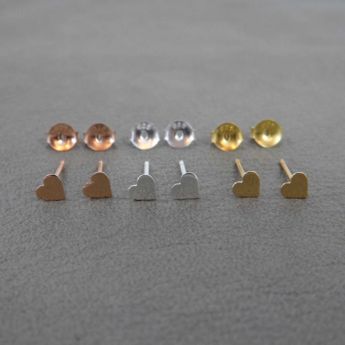 Tiny Heart Earrings in Sterling Silver, Heart Earrings, Dainty Studs, Heart Studs, Minimalist Earring, Dainty Earrings, Girls Earrings
