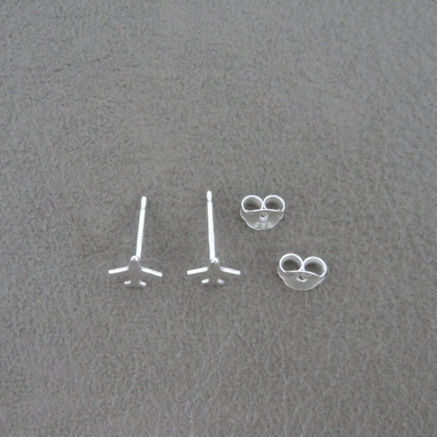 Tiny Airplane Earrings in Sterling Silver,Airplane Earrings, Plane Earrings, Silver Plane Earrings, Dainty Earrings, Kids Earrings