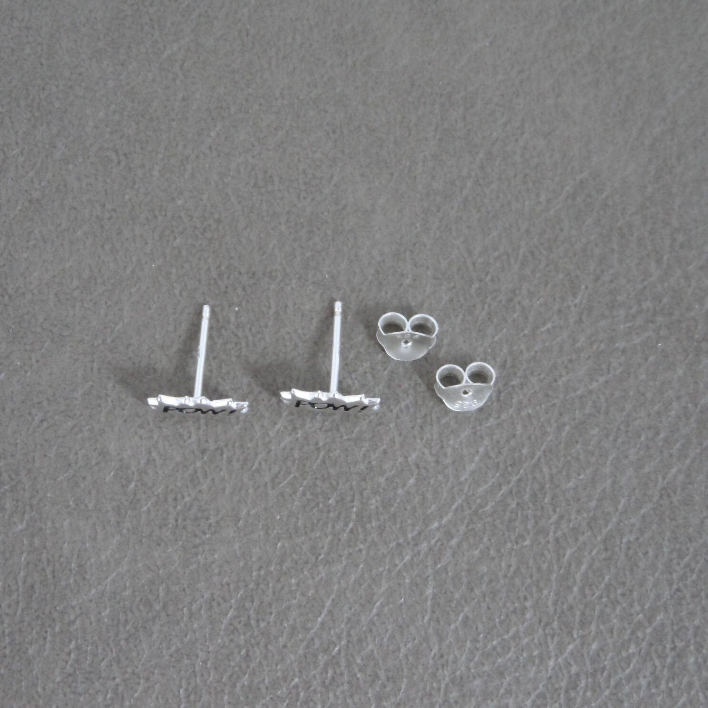 POW! Comic Book Earrings in Sterling Silver