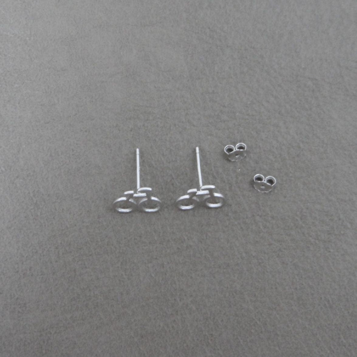 Bicycle Earrings in Sterling Silver
