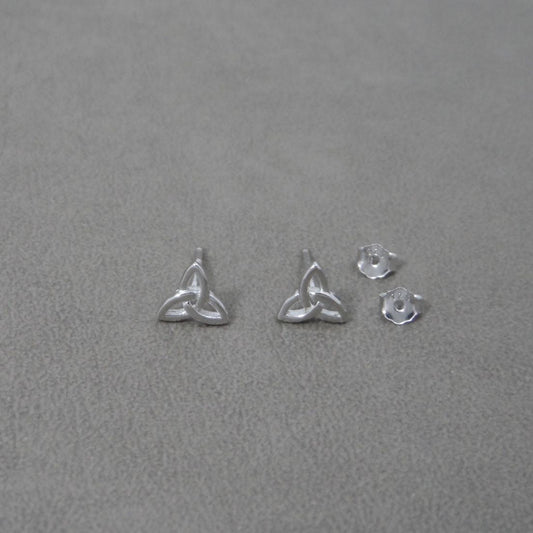 Celtic Trinity Knot Earrings in Sterling Silver