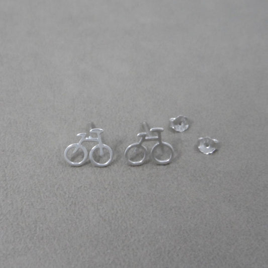 Bicycle Earrings in Sterling Silver