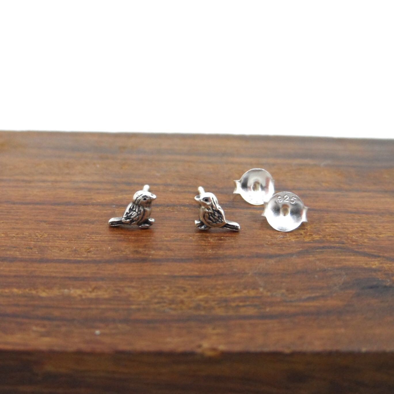 Tiny Bird Earrings in Sterling Silver, Tiny Bird Earrings, Bird Studs, Tiny Studs, Bird Studs, Kids Earrings, Silver Bird Earrings