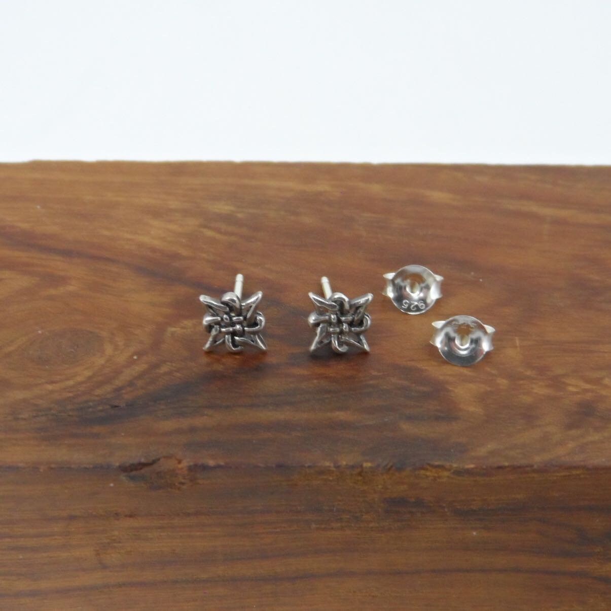 Celtic Sterling Silver Earrings, Celtic Knot Earrings, Silver Celtic Studs, Dainty Earrings, Minimalist Earrings, Girls Earrings