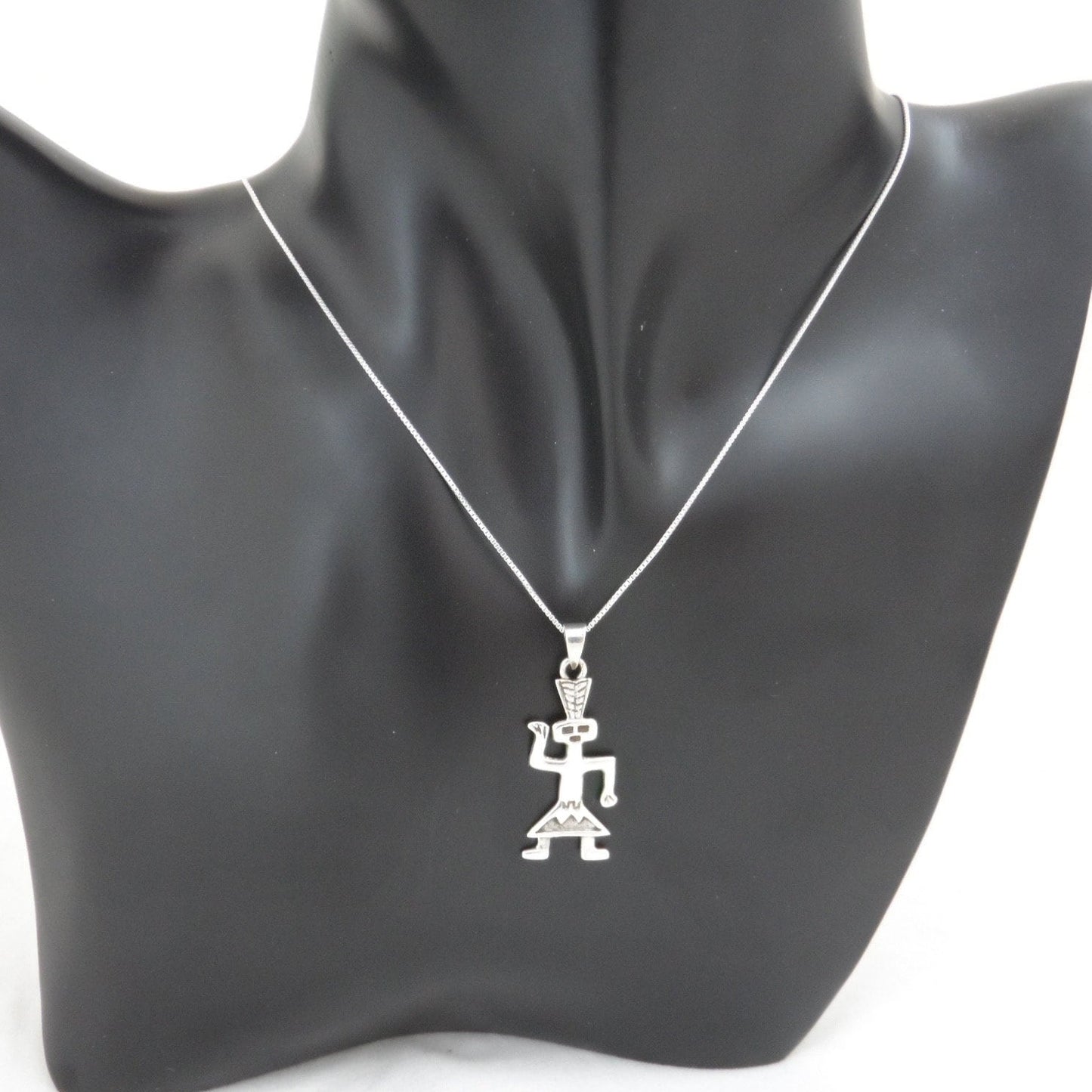 Totem Bird Necklace in Sterling Silver, Totem Necklace, Western Pendant, South Western Jewelry, Dainty Necklace, Sterling Necklace