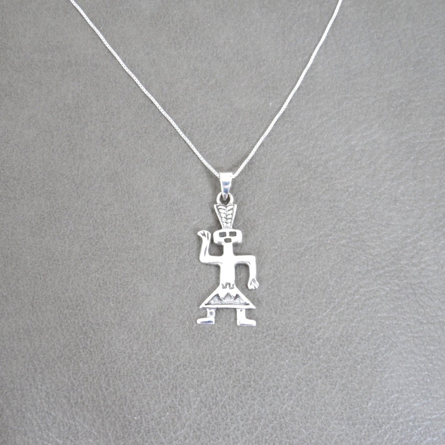 Totem Bird Necklace in Sterling Silver, Totem Necklace, Western Pendant, South Western Jewelry, Dainty Necklace, Sterling Necklace