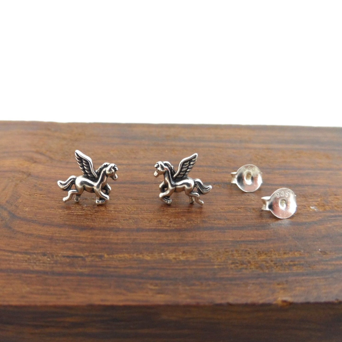 Pegasus Earrings in Sterling Silver