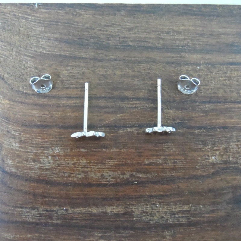 Tiny Mountain Earrings in Sterling Silver, Snow Capped Mountain Earrings, Mountain Studs, Sterling Silver Mountain, Outdoor Earrings