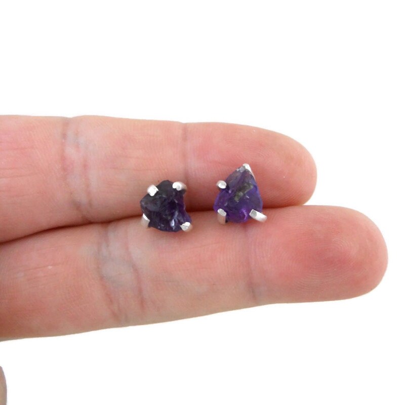 Amethyst Raw Gemstone Earrings