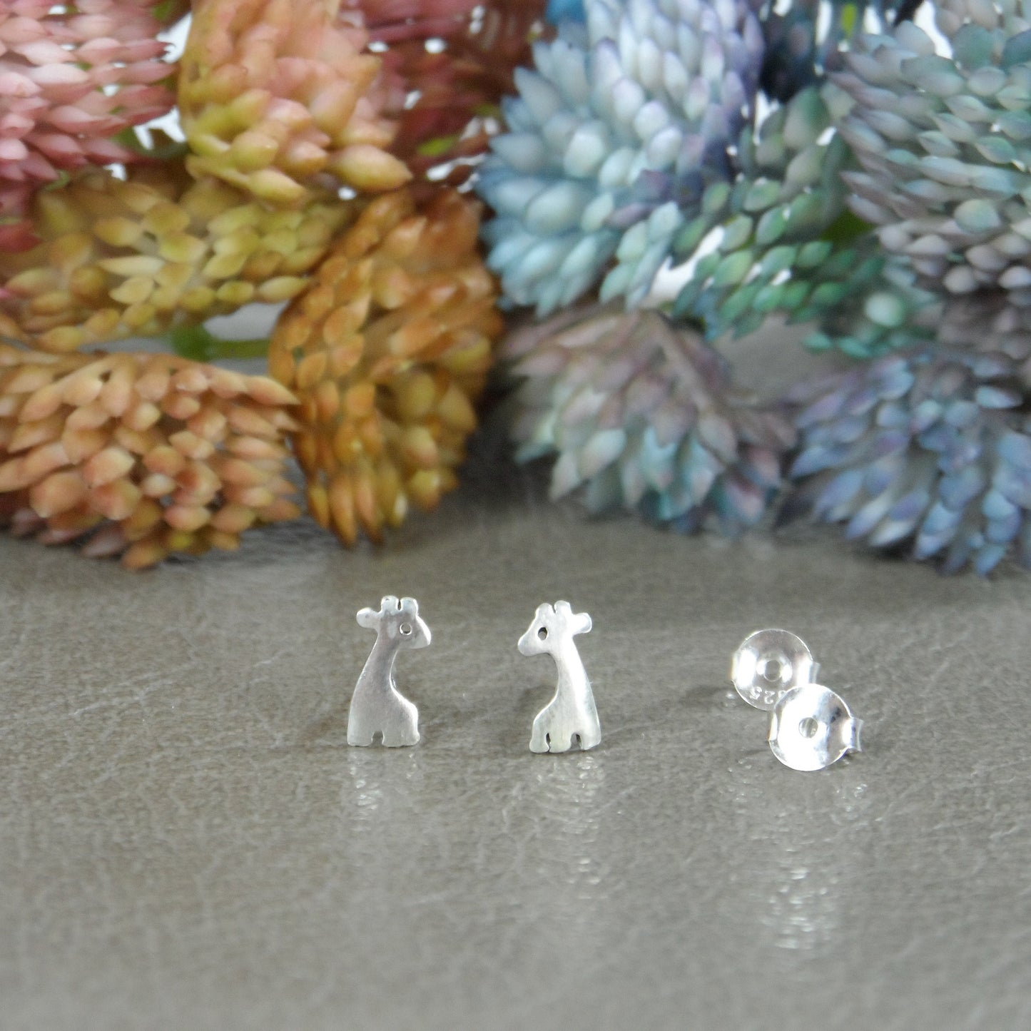 Tiny Giraffe Earrings in Sterling Silver, Giraffe Studs, Kids Earrings, Tiny Studs, Animal Earrings, Tiny Silver Earrings, Girls Earrings